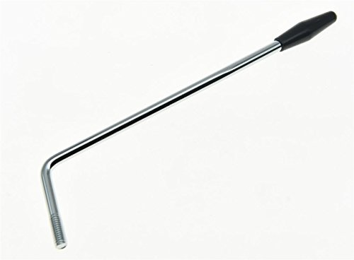 KAISH Brazo de trémolo de 5,8 mm de diámetro cromado con punta negra ST Strat para guitarra Strat