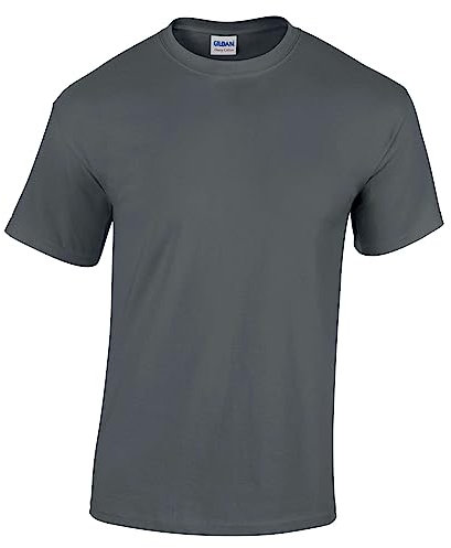 Ages 1-16 Kids Plain Blank T-Shirt Tee Shirt 100% Cotton Boys Girls School Uniform P.E. Gym Charcoal Grey