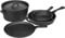 Amazon Basics Pre-Seasoned Cast Iron 5 Count Cookware Set, Black