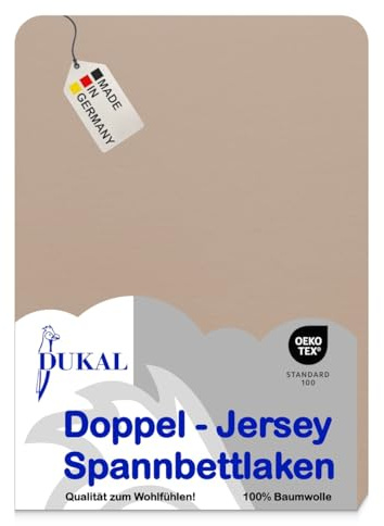 Dukal | Spannbettlaken oval für Kinderwagen Stubenwagen Wiegen Beistellbett | 46x82 – 47x82 cm | aus hochwertigem DOPPEL-Jersey | 100% Baumwolle | Farbe: Camel