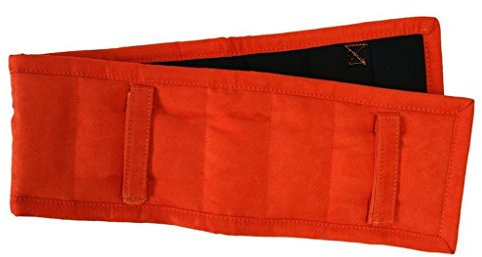 QHP Longier-Schabracke Longier Pad Synthetik mit Gurtschlaufen und Klettverschluss viele Farben (Pony, Orange)