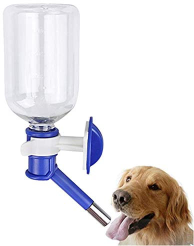 Pet Automatic Water Dispenser Dog Crate Water Bottle Cat Water Bottle Kennel Cage Water Bottle Drinker Kettle Hanging Pet Water Drinking Fountains Water Feeder No Spill for Dogs Cats Rabbit Hamster