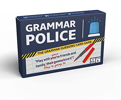 Bubblegum Stuff Grammar Police Game – Korrigieren Sie die schlechte Grammatik, Spaß, Detektiv-Kartenspiel, geeignet für Familie, Kinder, Jugendliche und Erwachsene