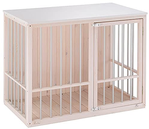 Ferplast 87040311 Innenhütte für Hunde Dog Fort, FSC-Holz, Aluminiumstangen, Sicherheitsschloss, 1 stück