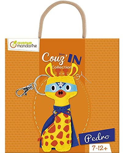 Avenue Mandarine KC132C - Mini Couz´In Pedro Giraffe, Schlüsselanhänger zum Nähen, ideal ab 7 Jahren, 1 Stück
