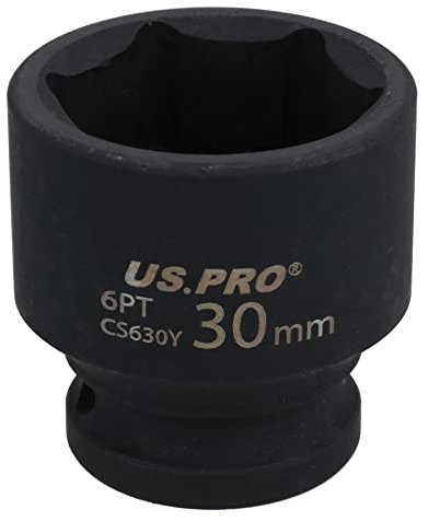 30mm Metric Shallow Impact Impacted European Style Socket 1/2 Drive 6 Sided