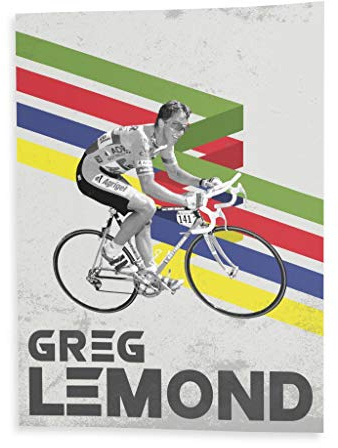 Poster Greg Lemond Fahrrad Retro Französisch Radfahren Straße Tour