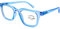 DOOViC Small Reading Glasses Blue Light Blocking Computer Readers Glasses for Women (Blue/Square) +2.5