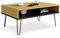 Viosimc Couchtisch Industrial Style Gold, Kaffeetisch, Modernes Möbelstück, Coffee Table für das Wohnzimmer, Moderner Wohnzimmertisch, Beistelltisch Maße 90x60x40 cm (Gold - Schwarz)