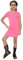 Gum & Berries Robe Moulante Fille Midi Uni Robes Longues Stretch Col Rond Manches Courtes Tenue Rose Fluo - 13-14 ans