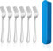 HaWare Kids Fork, 6 Pcs Small Stainless Steel Toddler Children Fork Set with Cutlery Case for Kids’ Self Feeding, Cute Adult-Look& Mirror Finish, Dishwasher Safe