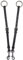 ARBO-INOX Martingal-Gabel Basic aus Leder mit Clips verstellbare Gabel für Vorderzeug (Cob Vollblut, Schwarz)