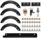 Mikatesi 06720-V10-030 Schneefräsen-Gummi-Paddel-Schlangen-Set ersetzt 72427-V10-020 72428-V10-020 mit 76322-V10-020 Schaber & hart Ware Kit for H. onda HS520 HS720 Schneefräse