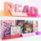 RORKIM Schillerndes Acryl-Bücherregal für Kinder, Wandmontage, Bücherregale für Kinderzimmer, Kinderzimmer, Kleinkinder, Klassenzimmer (2 Packungen)