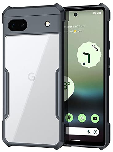 TECHGEAR Tough Case for Pixel 6a 5G [Fusion Armour] Premium Hybrid Tough Rugged Protective Bumper Case Heavy Duty Protection with Clear Back Designed For Google Pixel 6a - Black