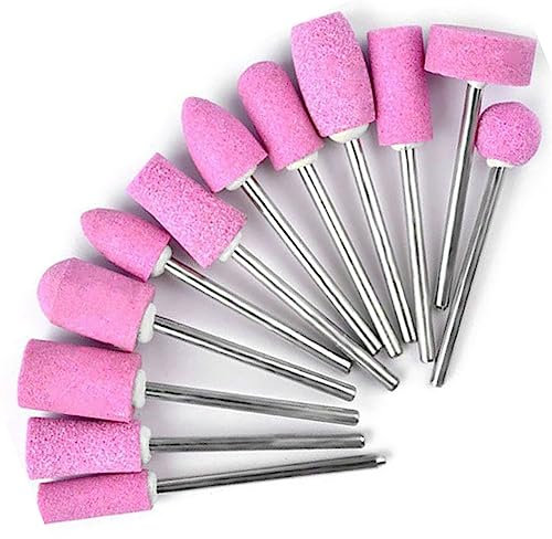 Abrasive Mounted Stone Grinding Bits, 24 Pcs Sanding Drill Bits with 2.35mm Shank for Rust Removal Metal, Grinding, Sharpening, Deburring