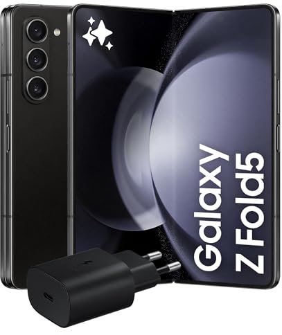 Samsung Galaxy Z Fold5 Smartphone Pieghevole, Caricatore Incluso, RAM 12GB, 1TB, Sim Free Android, Fotocamera 50MP, Display 6,2/7,6 Dynamic AMOLED 2X, Phantom Black 2023 [Versione italiana]