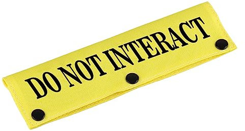 Funny Dog Leash Sleeve Have Do Not Interact Dog Leash Wrap Sleeve Pet Birthday Gift (Do Not Interact-YE Sleeve)