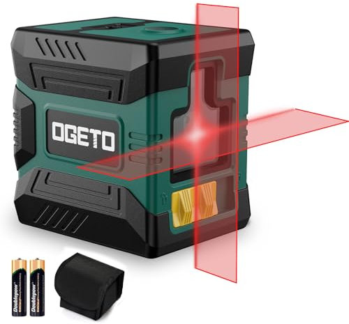 Laser Level,OGETO LLR1 IP54 Laser Level Line with Manual/Self-Leveling Mode Horizontal and Vertical Laser Level, ±4° Automatic Leveling