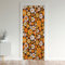 60S 70S Groovy Türvorhang 132x203cm für Tür Privatsphäre Retro Hippie Blume Raumteiler Vorhang Vintage Boho Plant Floral Schrank Vorhang für Innentür Raumteiler Botanische Blüte Braun Vorhang