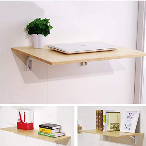 wandklapptisch klapptisch Wand wandtisch klappbar, Drop-Leaf-Schreibtisch, wandmontierter schwimmender Klapptisch (Holz), Arbeitstisch, PC-Tisch, Computertisch, wandmontierter Nachttisch für