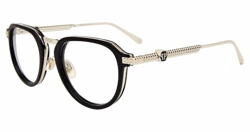 Philipp Plein Herren Vpp116m Brillenfassungen auf Rezept, Glänzend Transp.Militärisches Grün, 52/145/22