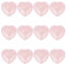 OLYCRAFT 12pcs Heart Shape Natural Rose Quartz Beads - 15x16mm, Pink
