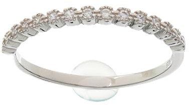 Beneto Ring Fine Silver Ring with AGG362 Zircons - Circuit: 56 mm sBE1413-56 Marke, Estándar, Nicht-Edelmetall, Kein Edelstein