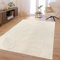 TT Home Wohnzimmer Teppich Schlafzimmer Hochflor Skandinavisch Uni Boho Waschbar, Farbe:Creme, Größe:80x150 cm