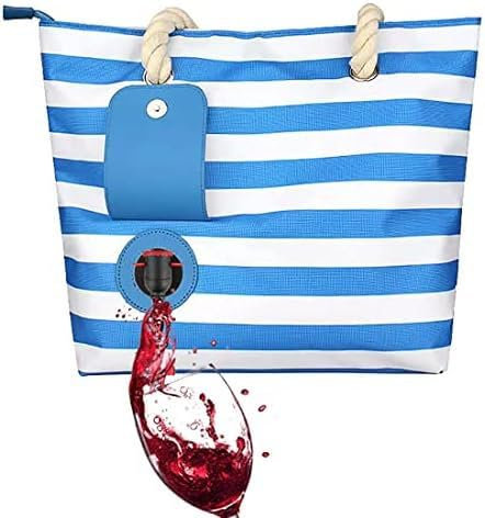 Kaxenig -Wein-Geldbörse/Tasche mit Weinbeutel - Weinkühltasche mit gepolstertem Thermofach und Trinkschnabel - Isolierte Tragetasche für, Reisen, Picknick, Camping, Geschenk für