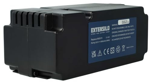 EXTENSILO 1x Akku kompatibel mit Fuxtec FX-RB224, FX-RB218 Rasenmäher (5000mAh, 25,2V, Li-Ion)