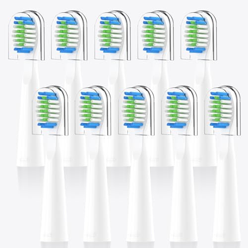 Kompatibel mit Bitvae D2 Elektrische Zahnbürste Ersatz Köpfe, für Bitvae D2 Elektrische Zahnbürste,10 Pack (Weiß)