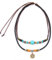 Carufin turquoise collier pièce de monnaie Vintage pendentif collier stratifié collier réglable en cuir corde hommes femmes bijoux