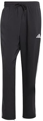 adidas Herren Essential Three Stripes Stanford Pant Open Hem, Black/White, M