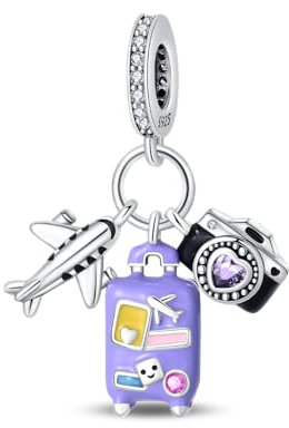 LONGLUCK Charm argento 925, bead charm da donna per le donne Bracciale & Collana, gioielli fai da te per le ragazze.