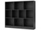 COSTWAY Wooden Cube Bookcase, 3 Tier Open Storage Shelving Unit with 10 Compartments and 2 Anti-Tipping Kits, Freestanding Display Bookshelf for Living Room, Bedroom and Study (Black)