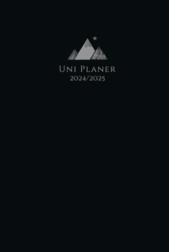 Uni Planer 2024/2025: Semesterplaner, Wochenkalender & Terminplaner für Studierende | Medium | Kompakt (Minimalist Schwarz)