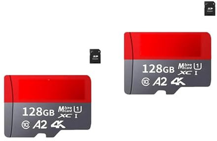 TecTrade 2-Pack- 128GB MicroSD card + SD adapter