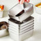 NEW-YIJUNSHUN Stainless Steel Food Storage Containers with Lids Set of 4 - Food Storage Box with Lid Airtight Preservation Boxes for Refrigerator, Picnic, BBQ - Multipurpose Trays