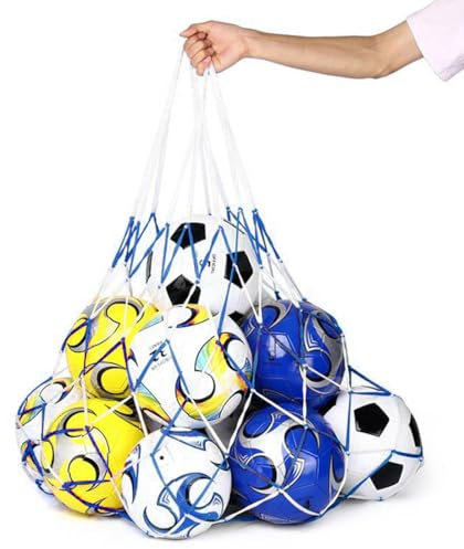 CATOR 1 Pezzi Ball Carry Net Bag per 12 Palloni, Borsone in Rete Sacca a Sfera, Ball Carry Net Bag, Portatile Rete Per Palloni in Nylon Grandi Capienza, per Calcio, Basket, Pallavolo