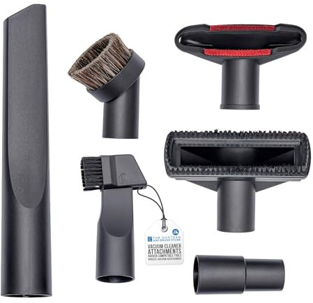 6 Piece Vacuum Cleaner Attachments Set - Compatible with Henry Hoover Attachments Head - Includes Crevice, Upholstery, 2-in-1 Tool, Mini Brush, Round Brush, Adapter