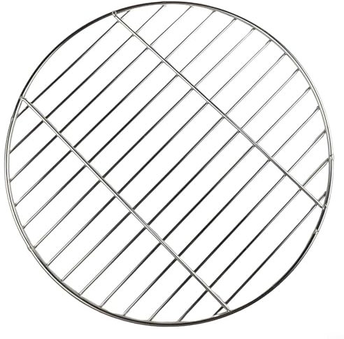 Bebykilemi Grille de barbecue ronde en acier inoxydable, facile à nettoyer (40 cm)