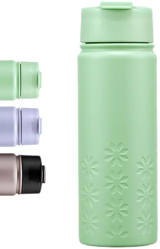 Borraccia Termica 500ml in Acciaio Inox Chic Edition con Infusore Removibile – 24h Freddo 12h Caldo – Elegante, Antigoccia, BPA Free – Perfetta per Scuola, Palestra, Outdoor e come Regalo Eco (Verde)