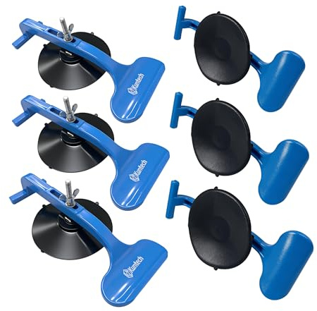 Kuntech 6 PCS Glass Suction Cup Clamp Set, Surround Mounting Clamps, Roof Repair Tool Set, Trim Strip Mounting Clamps