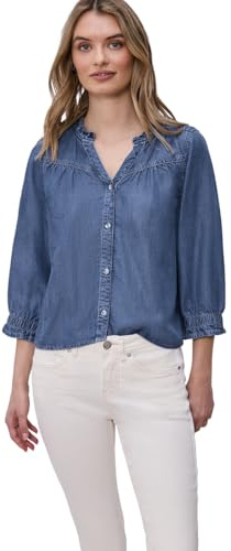 Street One Damen 3/4-Arm Bluse mit Rüschendetails