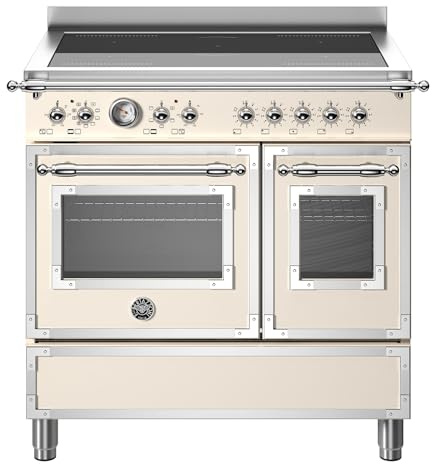 Bertazzoni HER95I2EAVT cucina Elettrico Piano cottura a induzione Beige, Acciaio inox