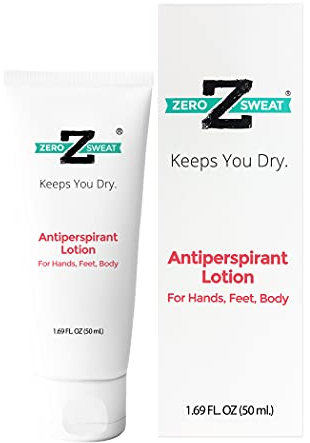 ZeroSweat Antiperspirant 20% Deodorant Lotion | Clinical Strength Hyperhidrosis Treatment - Reduces Face and Body Sweating