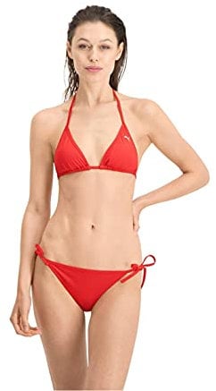 PUMA Damen Puma Women's Triangle Bikini Top, Rot, L EU