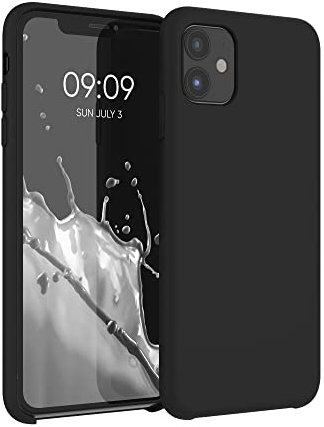 kwmobile Cover per Apple iPhone 11 Custodia - Back Case per Smartphone in Silicone TPU - Protezione Gommata - nero matt