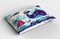 ABAKUHAUS Lila Kissenbezug, Cartoon-Wal eines Fisch, Dekorativer Standard King Size Gedruckter Kissenbezug, 80 x 40 cm, Lila